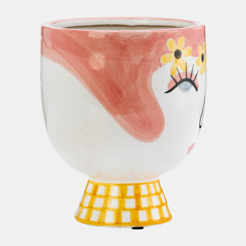 Sagebrook Home Cer 7"h Pretty Eyelash Flower Vase Pnk/wht Wishlist Create New