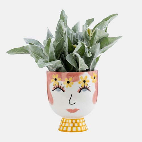 Sagebrook Home Cer 7"h Pretty Eyelash Flower Vase Pnk/wht Wishlist Create New