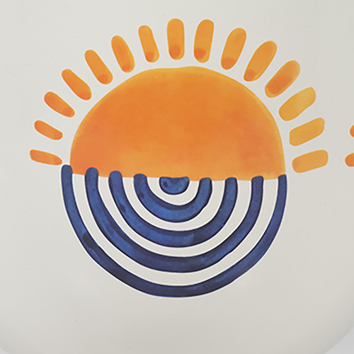 Sagebrook Home Cer 7"h Sunrise Eyes Flower Vase Wht/orange/blue Wishlist Create New