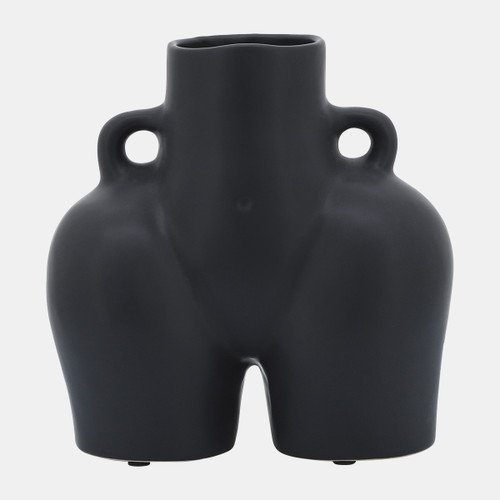 Sagebrook Home Cer 7" Half Body Vase Black Wishlist Create New