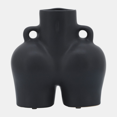 Sagebrook Home Cer 7" Half Body Vase Black Wishlist Create New