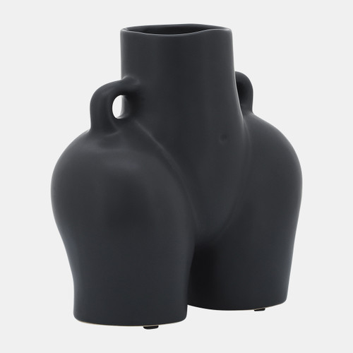 sagebrook home Cer 7" Half Body Vase Black Wishlist Create New