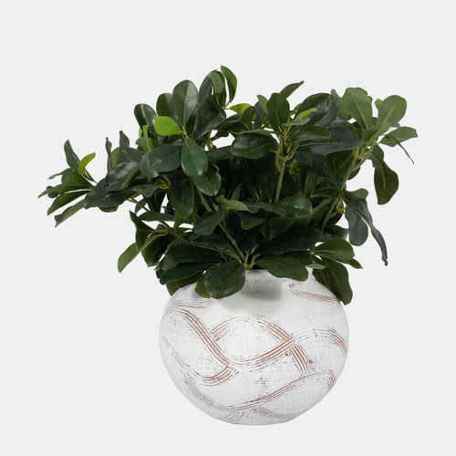 Sagebrook Home Cer 7" Round Global Vase White Wishlist Create New