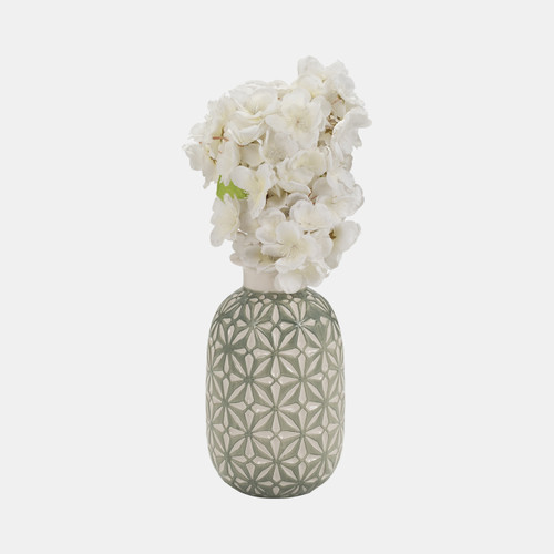 Sagebrook Home Cer 8" Daisy Vase Dark Sage Wishlist Create New