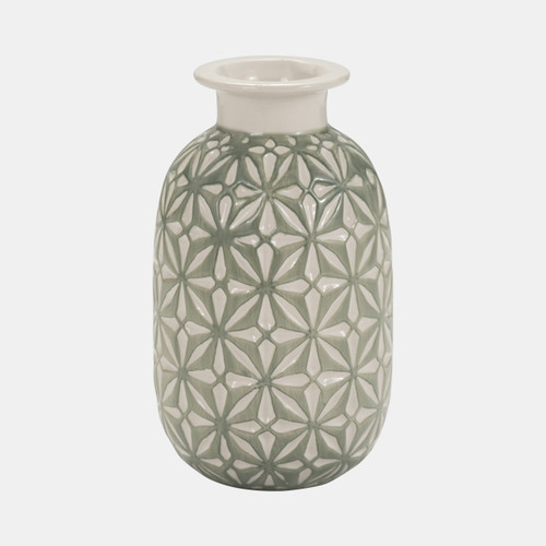 Sagebrook Home Cer 8" Daisy Vase Dark Sage Wishlist Create New