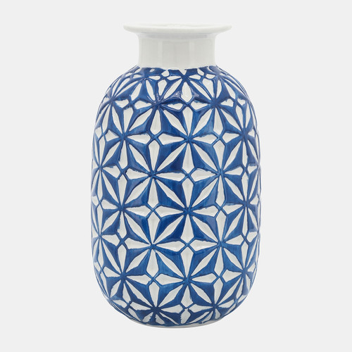 Sagebrook Home Cer 8"h Daisy Vase Blue Wishlist Create New