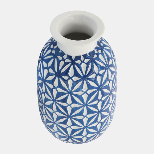 Sagebrook Home Cer 8"h Daisy Vase Blue Wishlist Create New