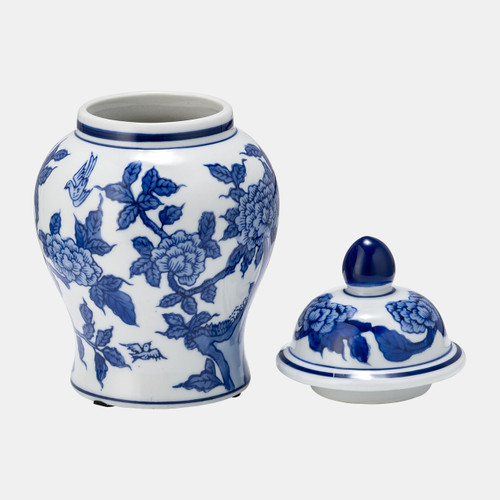 Sagebrook Home Cer 8"h Temple Jar Blue/white Wishlist Create New