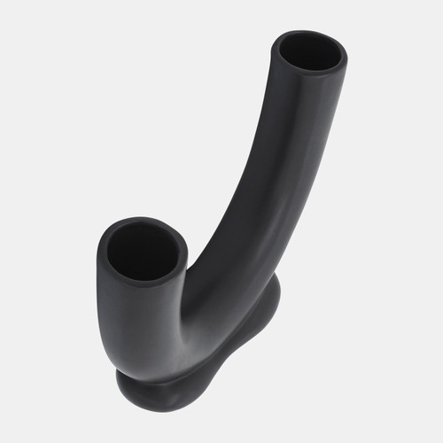 Sagebrook Home Cer 8"h U-shaped Vase W/ Base Black Wishlist Create New