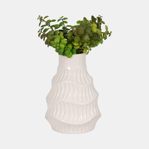 Sagebrook Home Cer 8" Wavy Vase White Wishlist Create New