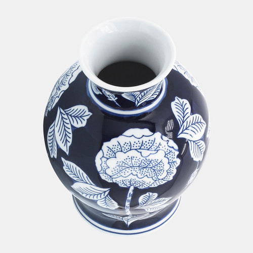 Sagebrook Home Cer 9"h Flower Vase Blue/white Wishlist Create New