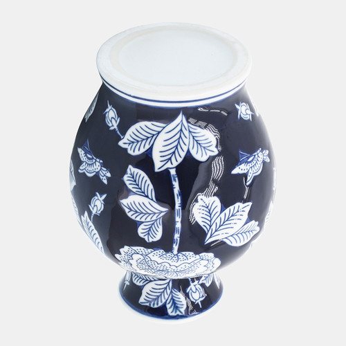 Sagebrook Home Cer 9"h Flower Vase Blue/white Wishlist Create New