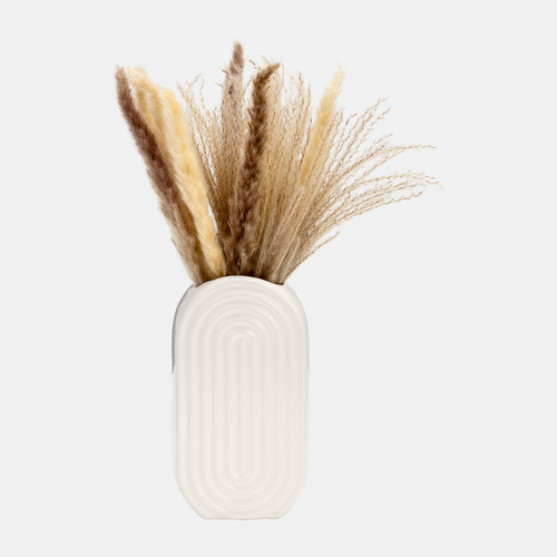 Sagebrook Home Cer 9" Oval Ridged Vase White Wishlist Create New