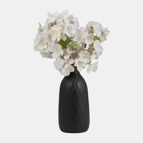 Sagebrook Home Cer 9" Plaid Textured Vase Black Wishlist Create New
