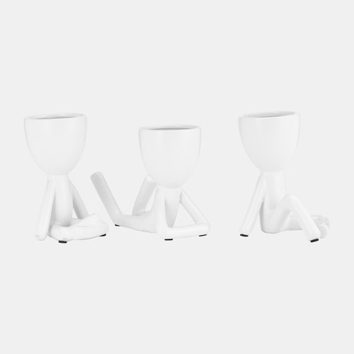 Sagebrook Home Cer S/3 8" Sitting Humans White Wishlist Create New