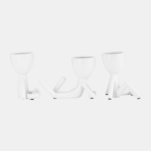 Sagebrook Home Cer S/3 8" Sitting Humans White Wishlist Create New