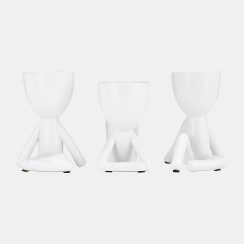 sagebrook home Cer S/3 8" Sitting Humans White Wishlist Create New