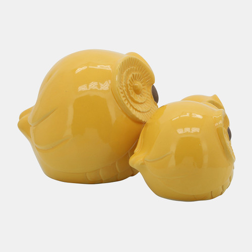 Sagebrook Home Cer S/3 Owls 8" Yellow Wishlist Create New