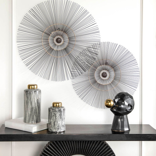 Sagebrook Home Ceramic 10" Ginger Jar Black/white Wishlist Create New