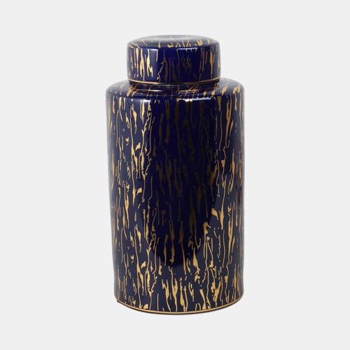 Sagebrook Home Ceramic 16"h Jar Blue/gold Wishlist Create New