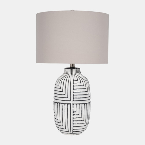 sagebrook home Ceramic 26" Tribal Textured Table Lamp White Wishlist Create New