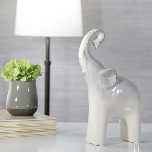 Sagebrook Home Ceramic 6x11" Elephant Cream Wishlist Create New