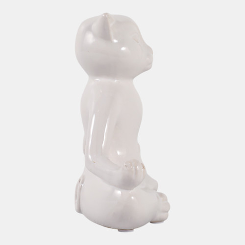 Sagebrook Home Ceramic 7" Yoga Cat White Wishlist Create New