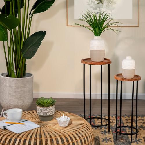 Sagebrook Home Ceramic 8" Tribal Vase Beige Wishlist Create New