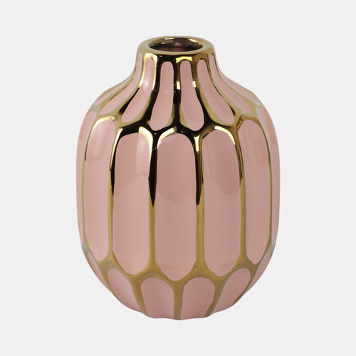 sagebrook home Ceramic Vase 8" Blush/gold Wishlist Create New