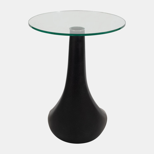 Sagebrook Home Concrete 22" Golf Club Base W/glass Top Accent Ta Wishlist Create New