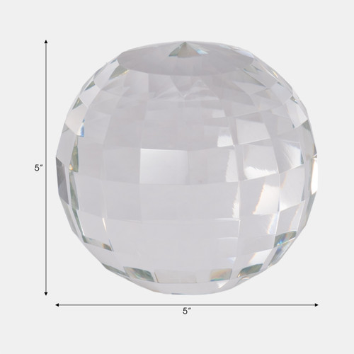 Sagebrook Home Crystal 5" Orb Clear Wishlist Create New