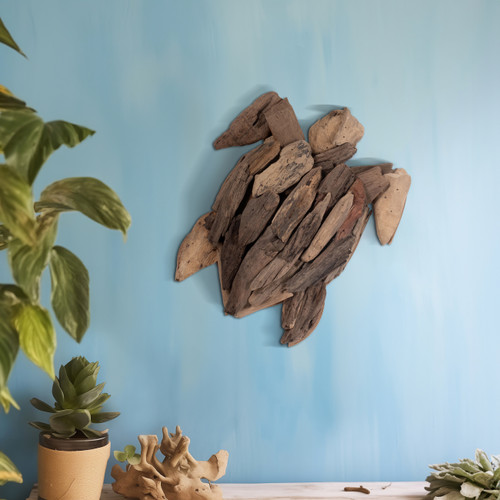 Sagebrook Home Driftwood 12"h Turtle Deco Natural Wishlist Create New