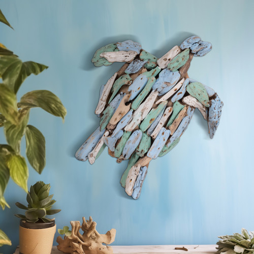 Sagebrook Home Driftwood 13"l Multicolored Turtle Wishlist Create New