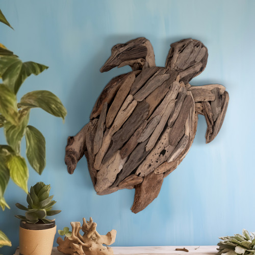 Sagebrook Home Driftwood 22"h Turtle Deco Natural Wishlist Create New
