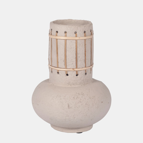Sagebrook Home Ecomix 10" Top Weave Nomad Vase Ivory Wishlist Create New
