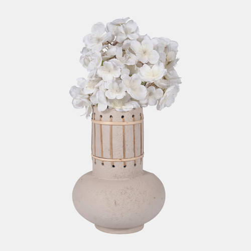 Sagebrook Home Ecomix 10" Top Weave Nomad Vase Ivory Wishlist Create New