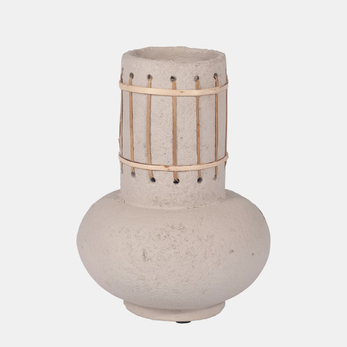 sagebrook home Ecomix 10" Top Weave Nomad Vase Ivory Wishlist Create New