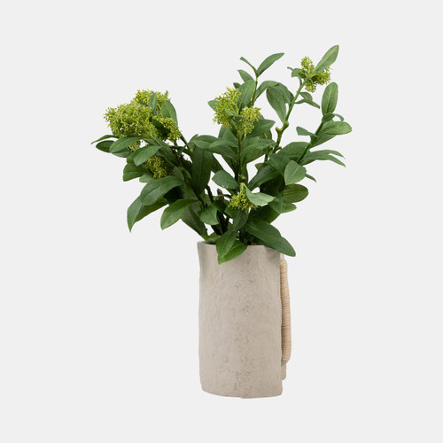 Sagebrook Home Ecomix 12" Crafted Vase W Handle Ivory Wishlist Create New
