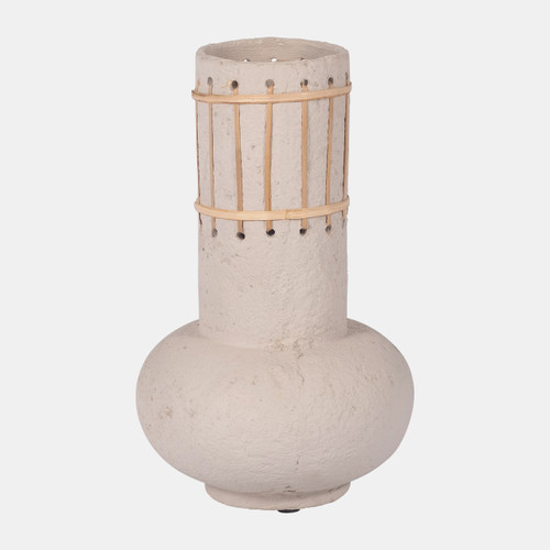 Sagebrook Home Ecomix 12" Top Weave Nomad Vase Ivory Wishlist Create New