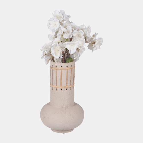 Sagebrook Home Ecomix 12" Top Weave Nomad Vase Ivory Wishlist Create New