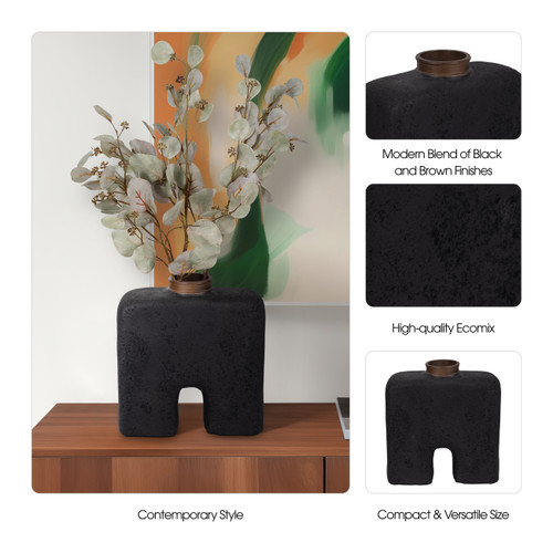 Sagebrook Home Ecomix 13"h Abstract Vase Black Wishlist Create New