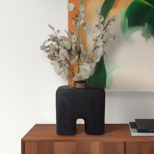 Sagebrook Home Ecomix 13"h Abstract Vase Black Wishlist Create New