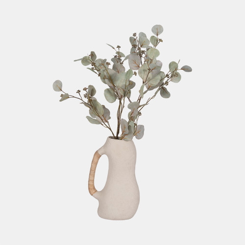 Sagebrook Home Ecomix 13" Organic Vase With Caning Ivory Wishlist Create New