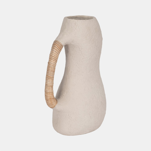 Sagebrook Home Ecomix 13" Organic Vase With Caning Ivory Wishlist Create New