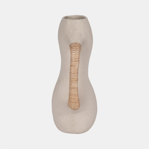 Sagebrook Home Ecomix 13" Organic Vase With Caning Ivory Wishlist Create New