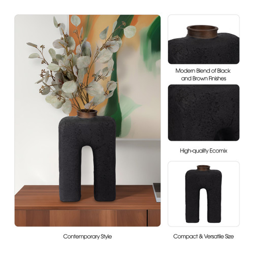 Sagebrook Home Ecomix 15"h Abstract Vase Black Wishlist Create New