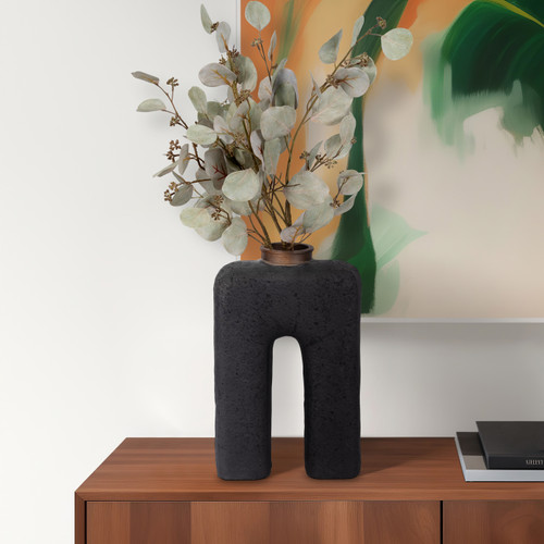Sagebrook Home Ecomix 15"h Abstract Vase Black Wishlist Create New