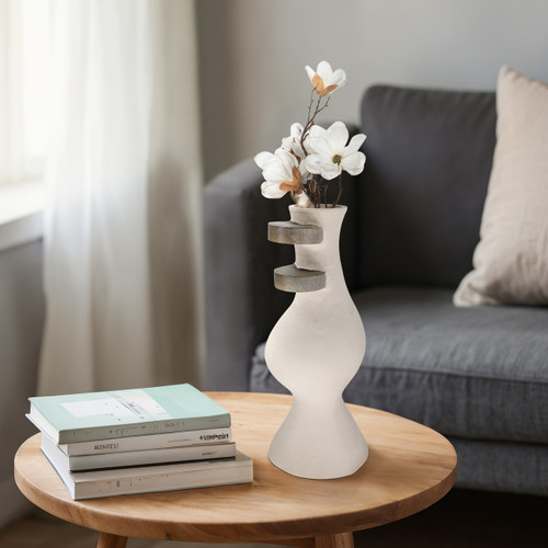 Sagebrook Home Ecomix 18" Abstract Vase Ivory Wishlist Create New