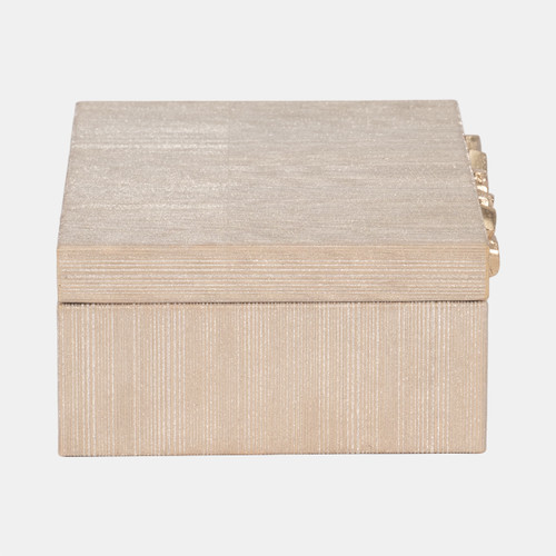 Sagebrook Home Faux Leather 12" Shimmer Box Champagne Wishlist Create New