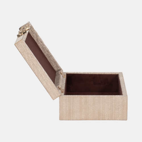 Sagebrook Home Faux Leather 12" Shimmer Box Champagne Wishlist Create New